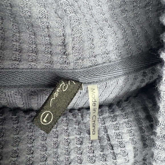 Marsh River Nightshadow Blue Waffle Knit Cowl Neck Pullover Top Size L - Picture 6 of 7